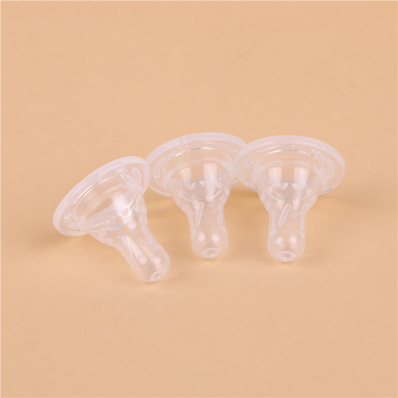 Suction Card Fixed Packaging Three Pieces Infant Liquid Silicone Nipple round Hole Cross Hole