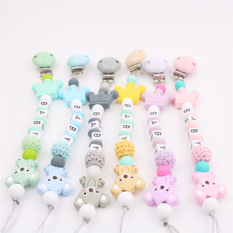 INS Hot Sale Silicone Nipple Chain Baby Products Drop-Preventing Chain Molar Chain Amazon Pacifier Clip