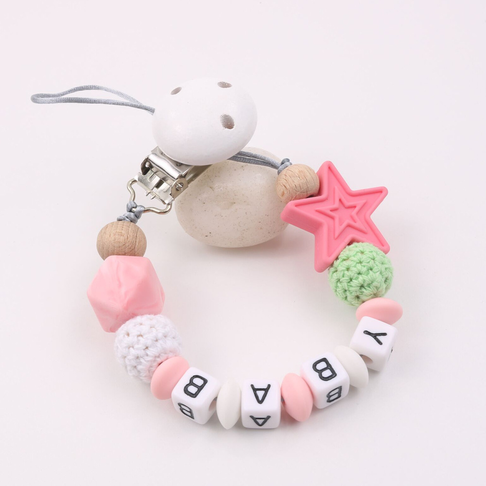 INS Hot Amazon Foreign Trade Pacifier Strap Five-Pointed Star Silicone Nipple Chain Pacifier Clip INS Hot Amazon Foreign Trade Pacifier Strap Five-Pointed Star Silicone Nipple Chain Pacifier Clip