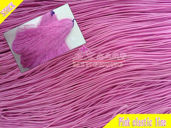 Spandex imported elastic gloves wire 0.12CM Pink Ribbon hair accessories