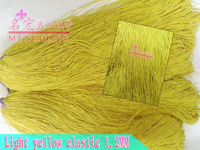 Bright yellow 0.12CM elastic ropes imported elastic string gloves accessories factory direct