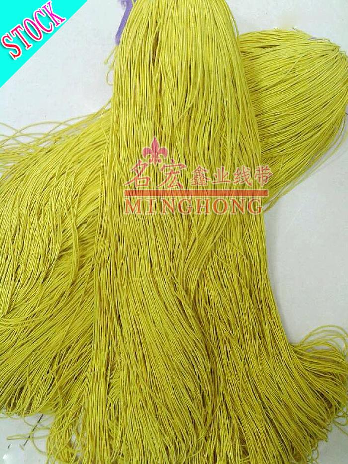 Bright yellow 0.12CM elastic ropes imported elastic string gloves accessories factory direct