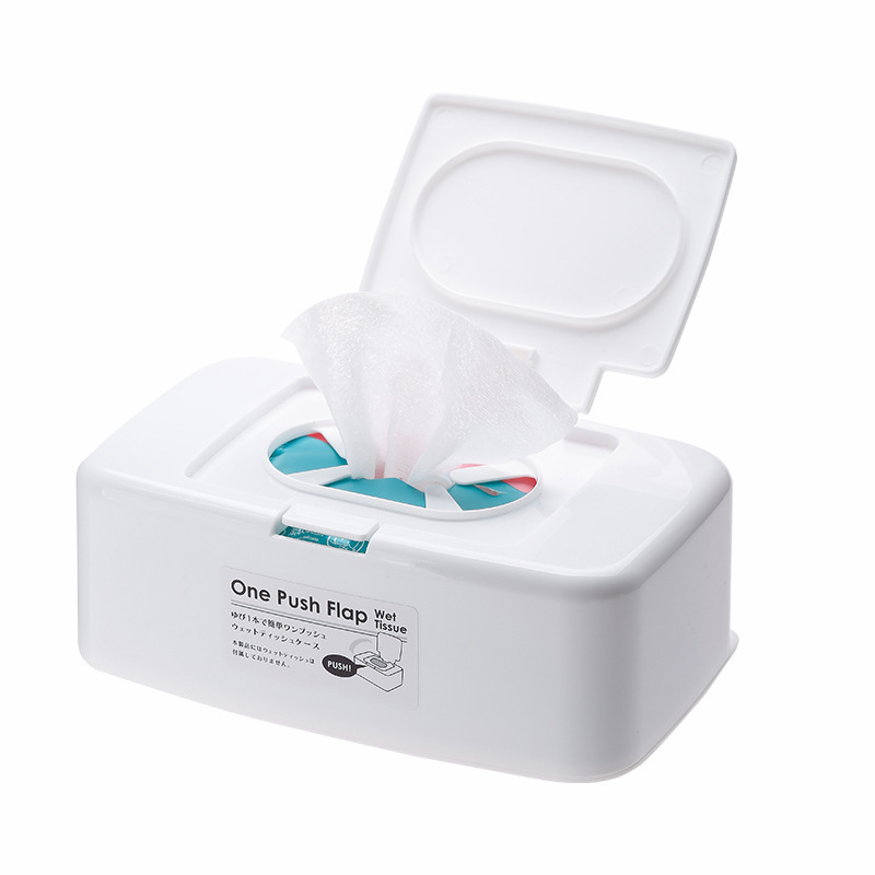 Yamada Japan Imported Push Button Wet Tissue Box Disposable Gloves with Lid Storage Box Makeup Remover Wet Tissue Box