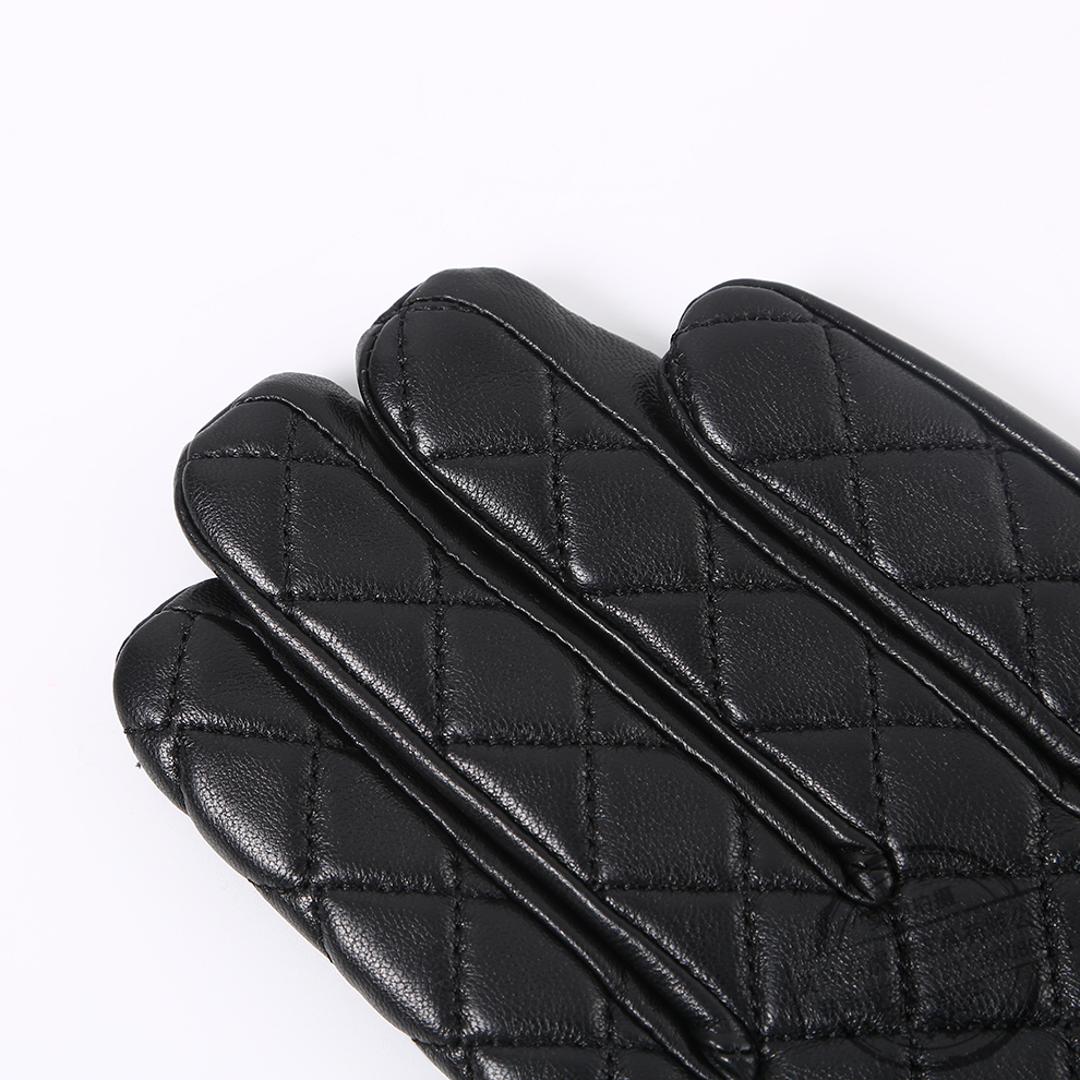 Tiger King New Men&#039;s Plaid Imported Sheepskin Autumn and Winter Warm Leather Gloves Outdoor Riding Motorcycle