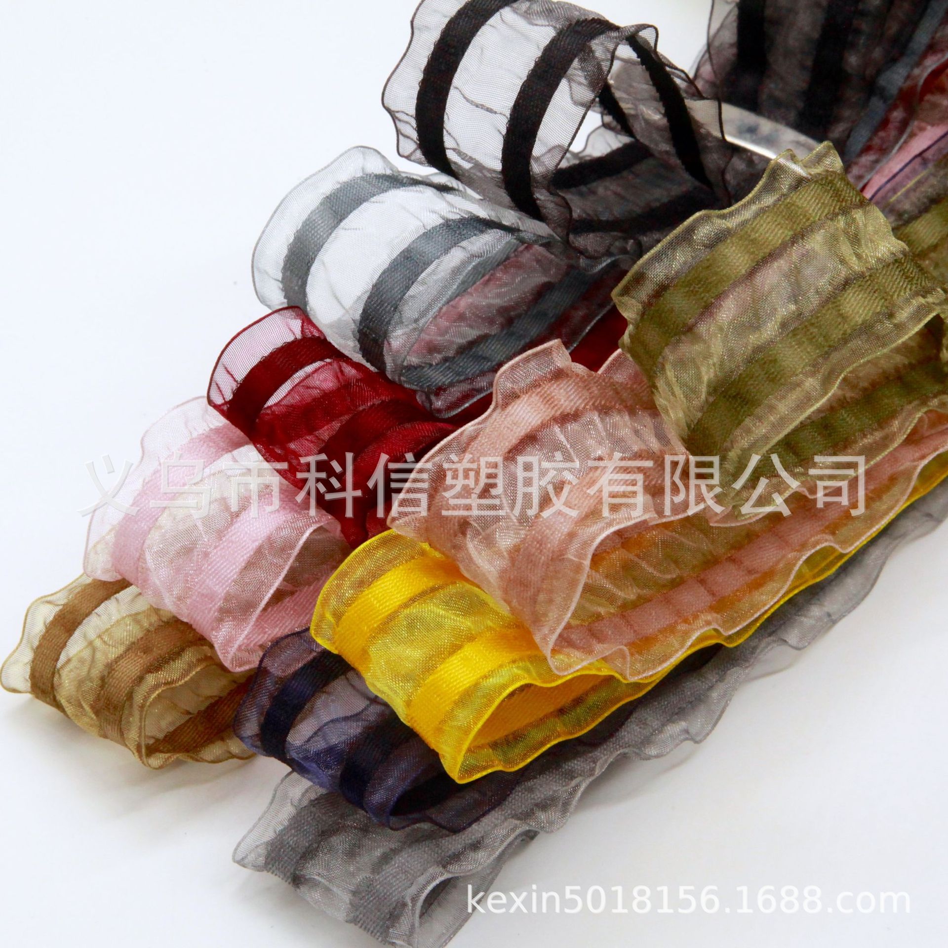South Korea Imported Ribbon Pleated Skirt Band Handmade DIY Hair Accessories Belt Clothing Hat Accessories Gift Box