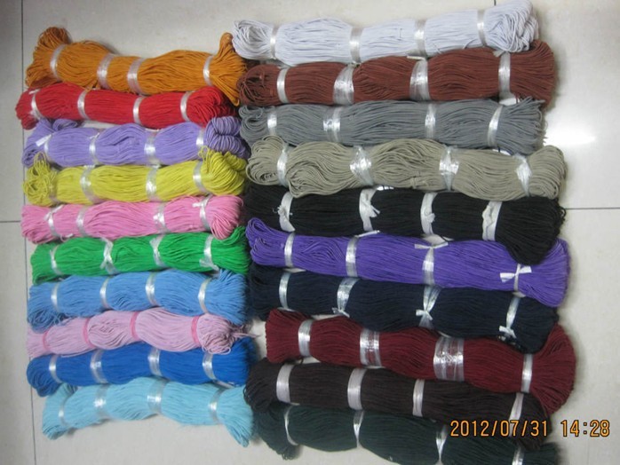 Round 0.12cm Imported Color Elastic Band String Beads String Tag Hair Ring Elastic Band Birthday Hat Elastic String