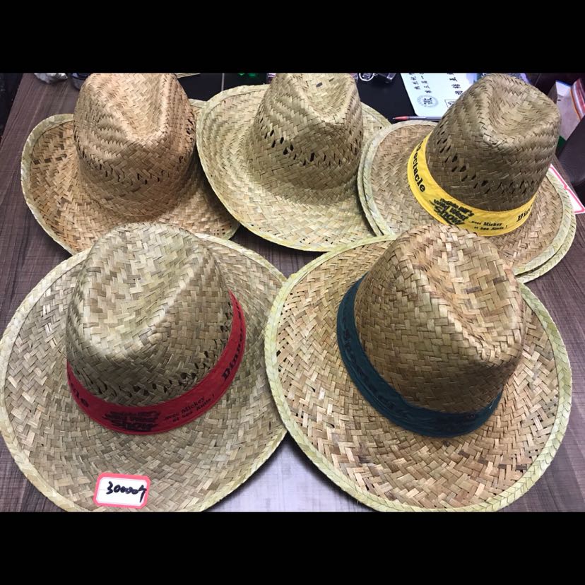 Imported material western cowboy straw hat, suntan hat, suntan hat, spot straw hat.