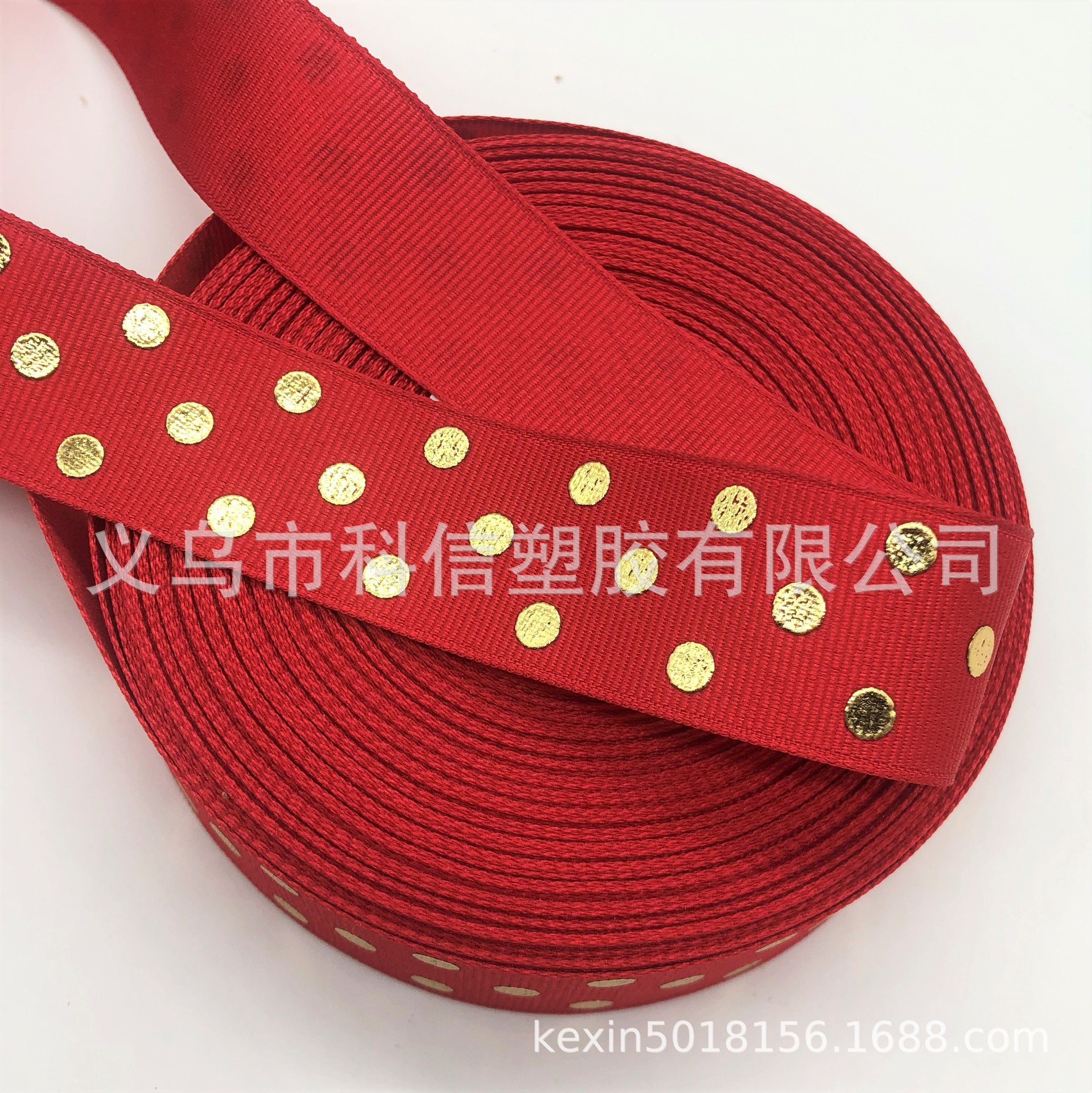 South Korea Imported Ribbon Bronzing Dot Ribbed Band Handmade DIY Bow Hair Accessories Hat Clothing Accessories