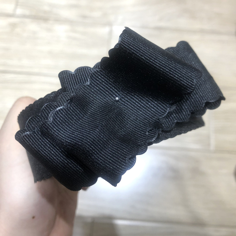 South Korea Imported Wave Lace Ribbed Band Handmade DIY Hair Bow Material Clothing Hat Belt Accessories