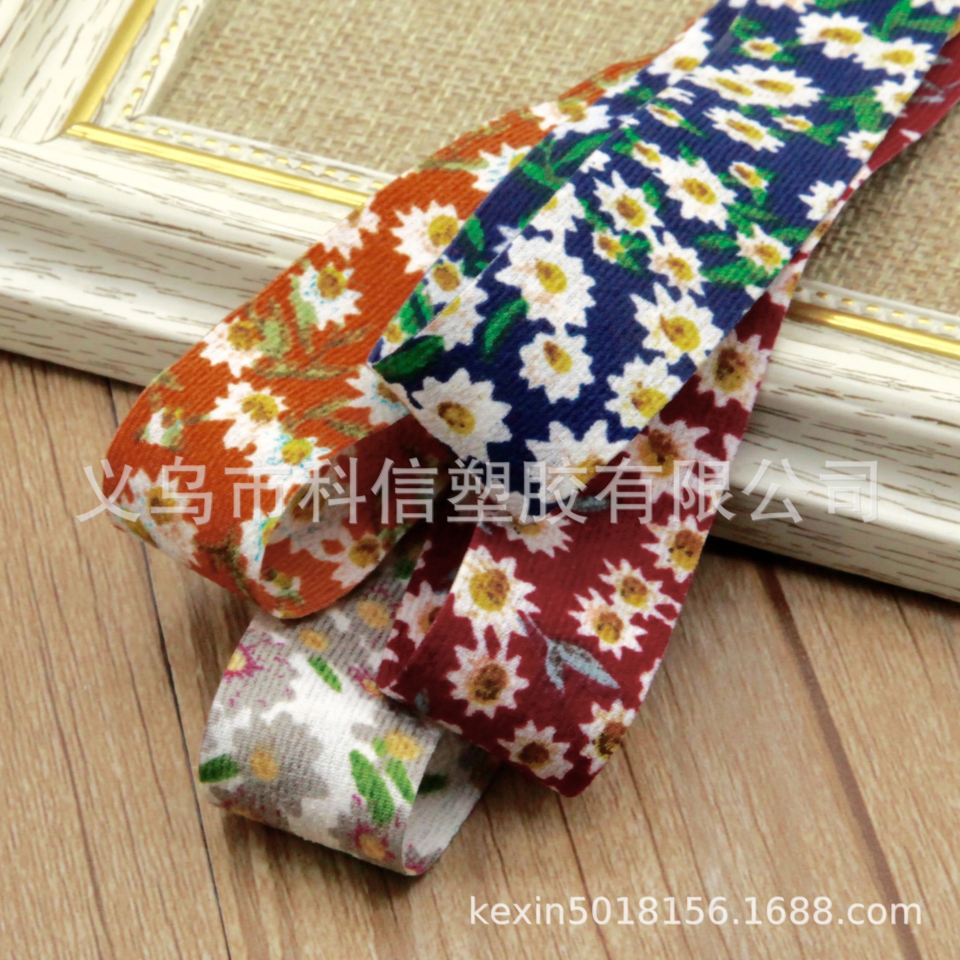 Imported Korean Ribbon Little Daisy Handmade DIY Hair Bow Material Gift Box Bouquet Packaging Hat Accessories