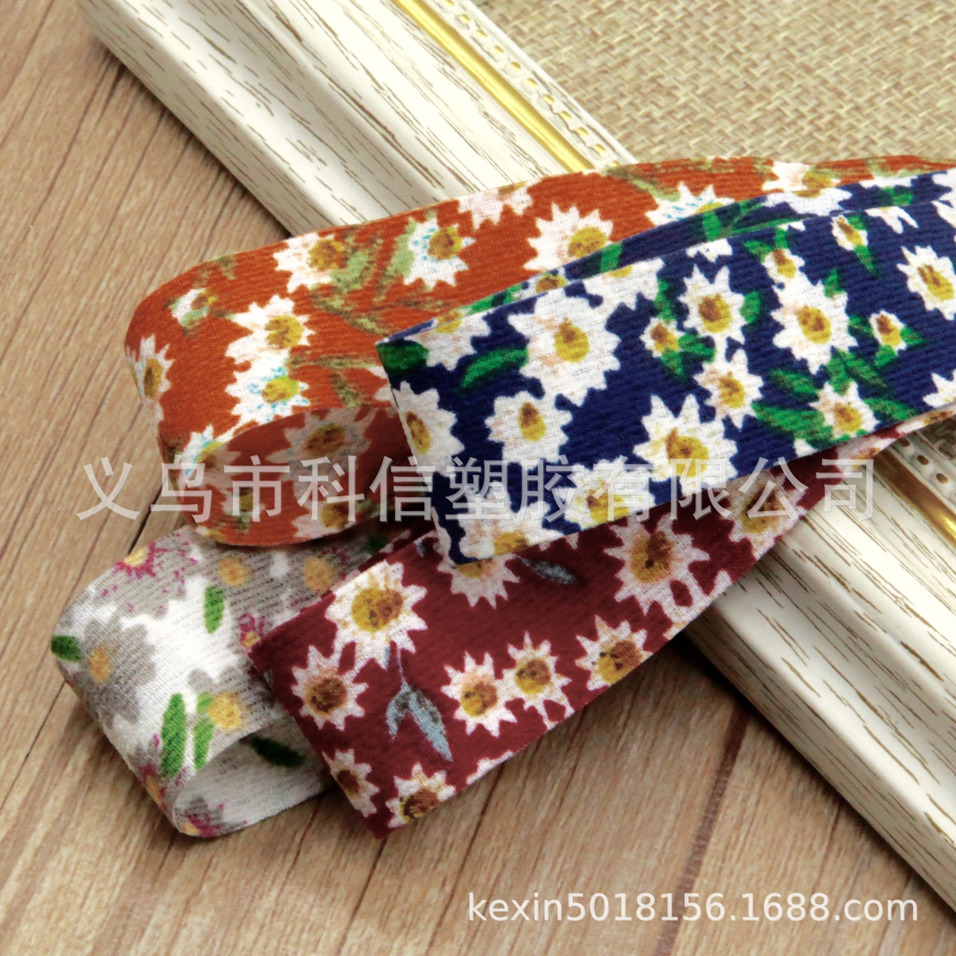 Imported Korean Ribbon Little Daisy Handmade DIY Hair Bow Material Gift Box Bouquet Packaging Hat Accessories