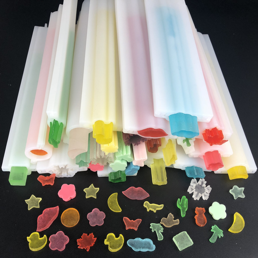 HeartShaped FivePointed Star Silicone Tubular Soap Soap Mold Soap Mold Mousse Cake Long Tube Clip Heart Mold Moon Square