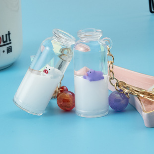New Creative Cute Soft Glue Candy Color Milk Tea Drink Keychain Hanging Piece Pendant Prize Claw Gift Wholesale New Creative Cute Soft Glue Candy Color Milk Tea Drink Keychain Hanging Piece Pendant Prize Claw Gift Wholesale