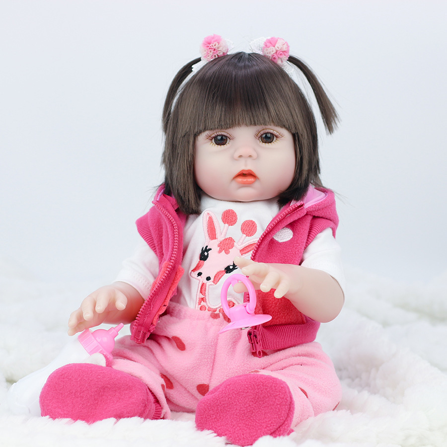 Simulated Doll 53cm Reborn Doll Will Drink Water and Pee Vinyl Baby Doll Children&#039;s Toys Cross-Border Wholesale