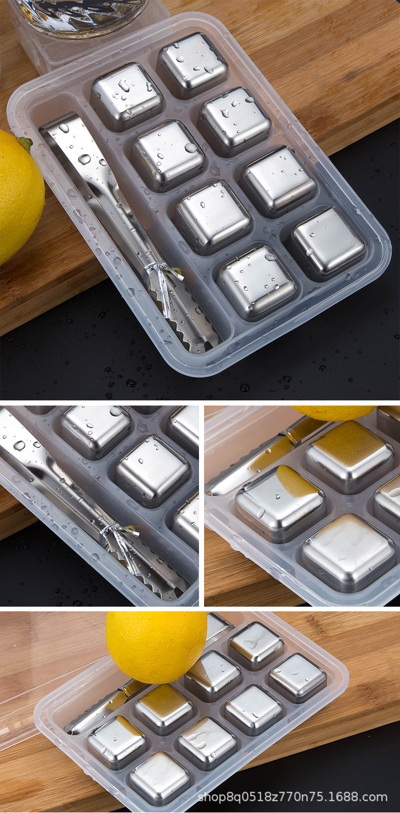304 Stainless Steel Ice Cube Quick-Freeze Ice Particle Metal Ice Grain Coffee Drink Whiskey Barware Creative Utensils