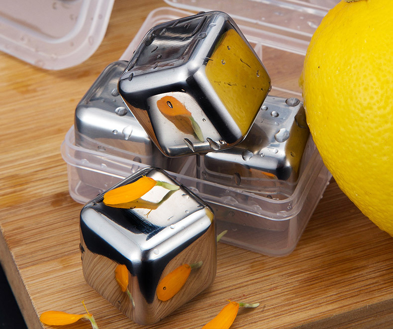 304 Stainless Steel Ice Cube Quick-Freeze Ice Particle Metal Ice Grain Coffee Drink Whiskey Barware Creative Utensils