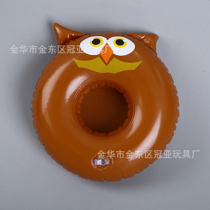 Available from stock PVC inflatable Water toy Flamingo Cup holders inflatable Water floating drink Cup holders