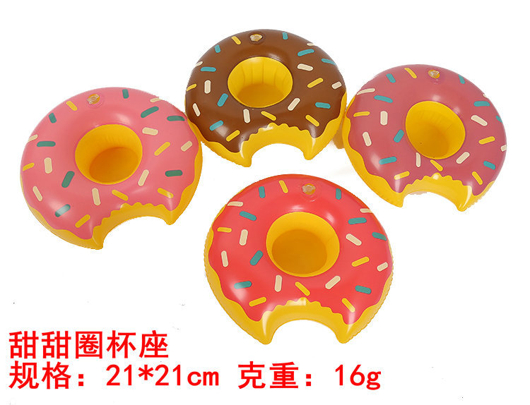 Available from stock PVC inflatable Water toy Flamingo Cup holders inflatable Water floating drink Cup holders