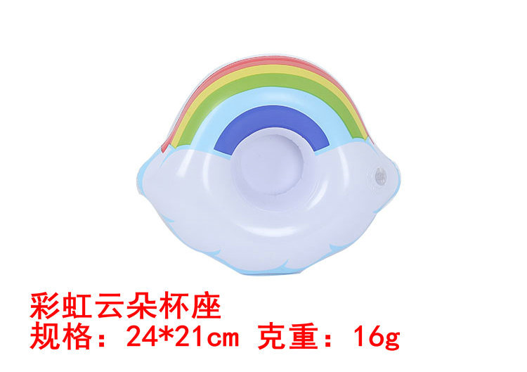 Available from stock PVC inflatable Water toy Flamingo Cup holders inflatable Water floating drink Cup holders