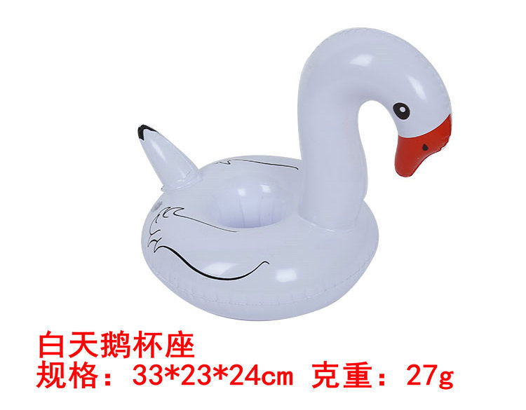 Available from stock PVC inflatable Water toy Flamingo Cup holders inflatable Water floating drink Cup holders