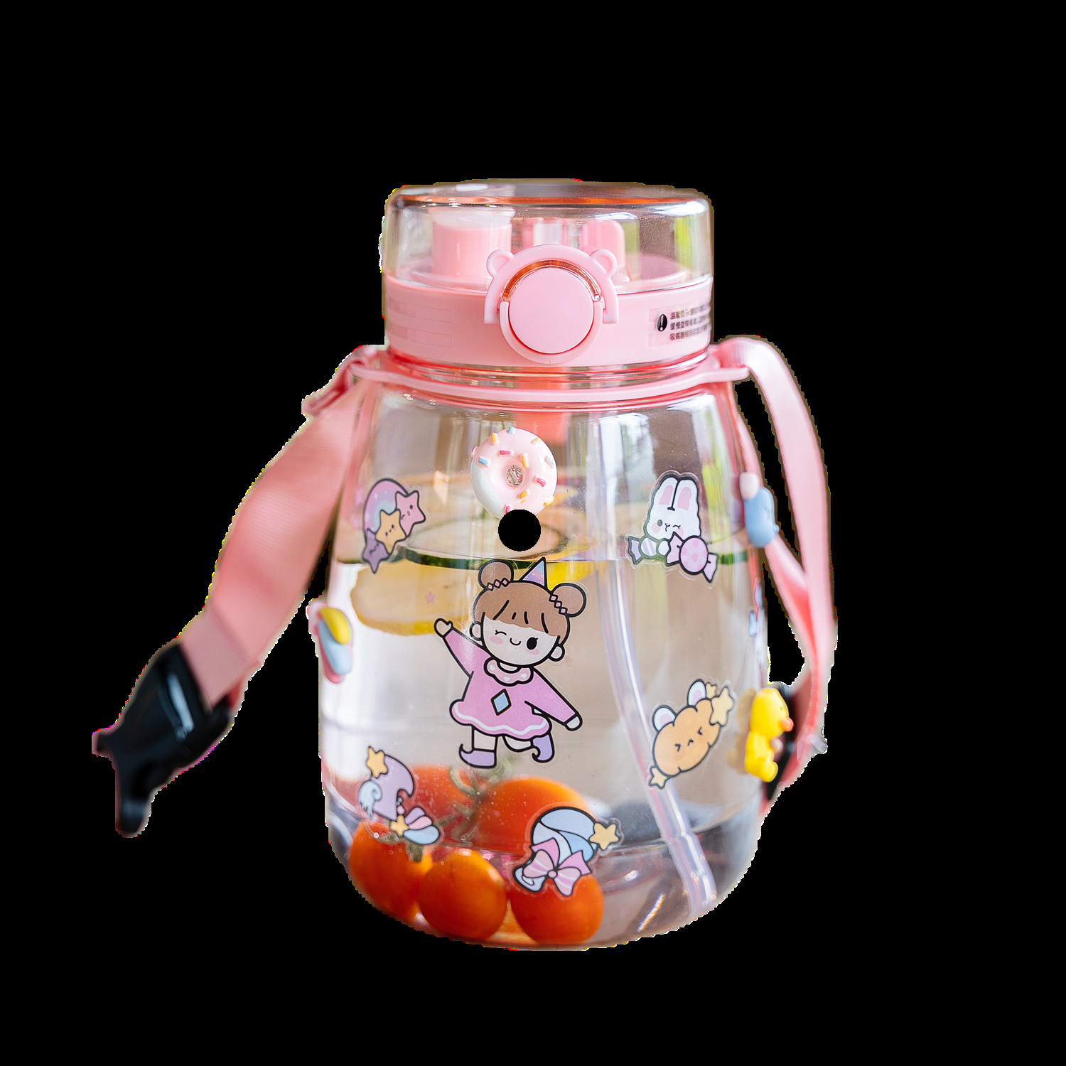 Cup Male and Female Cute Internet Sensation Straw LargeCapacity Water Cup Double Drink Lu Ke Burning Same Fresh Kettle