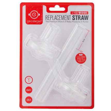 Grosmimi Mei Mei South Korea Imported Baby Straw Cup Accessories Baby Learn to Drink Anti-Chocking Straw Nozzle Set