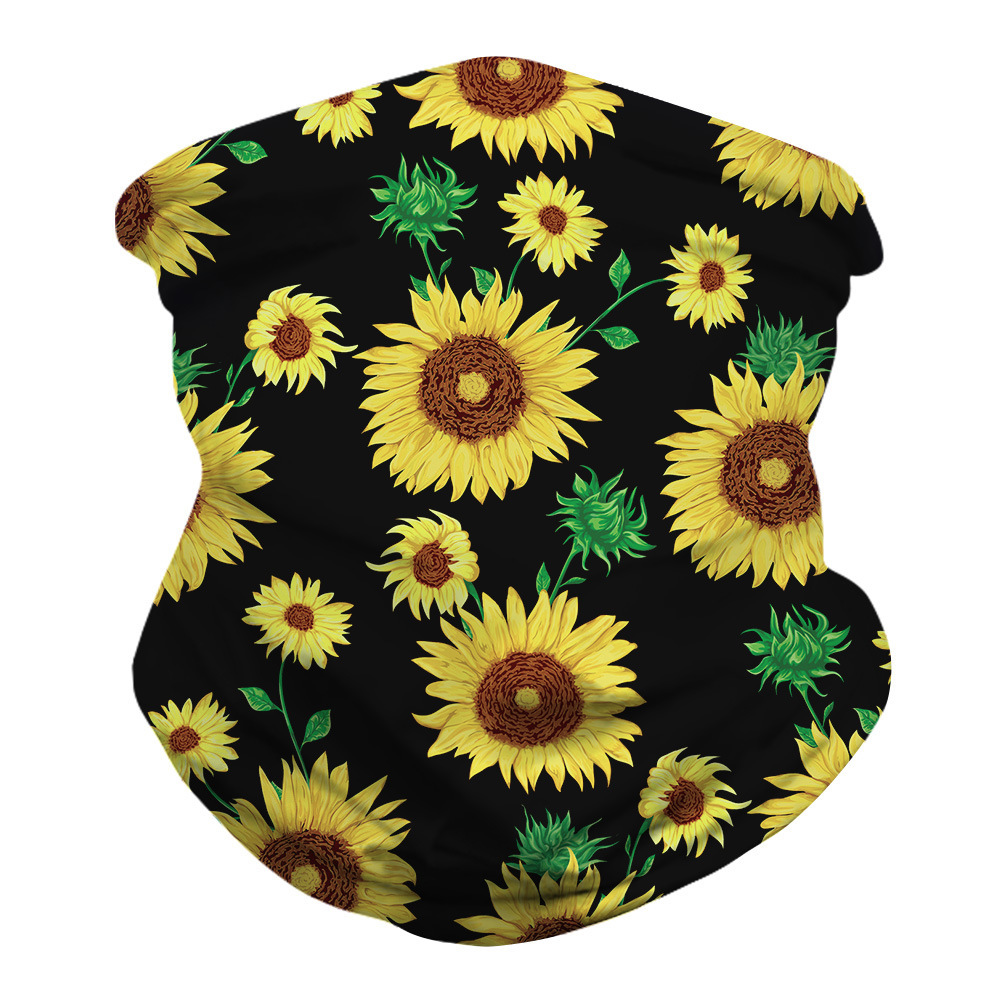 Amazon Flower Magic Face Towel Outdoor Sports Cycling Fishing Multi-Functional Scene Dustproof Ice Silk Bandana Mask