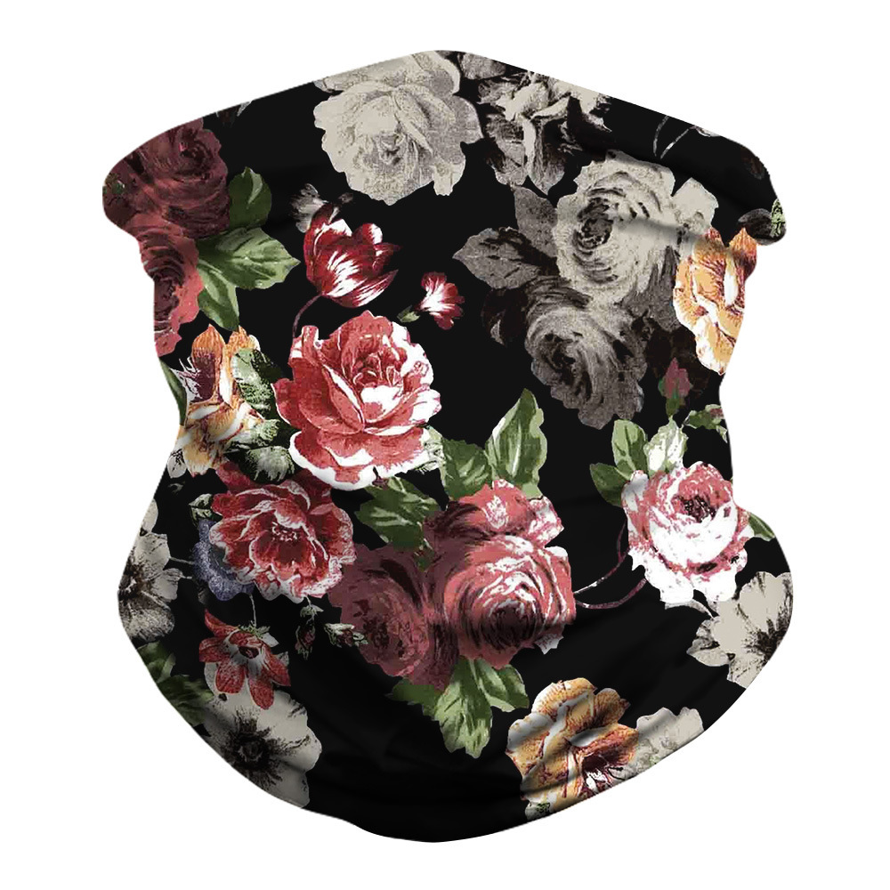 Amazon Flower Magic Face Towel Outdoor Sports Cycling Fishing Multi-Functional Scene Dustproof Ice Silk Bandana Mask