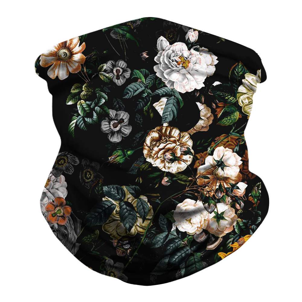 Amazon Flower Magic Face Towel Outdoor Sports Cycling Fishing Multi-Functional Scene Dustproof Ice Silk Bandana Mask