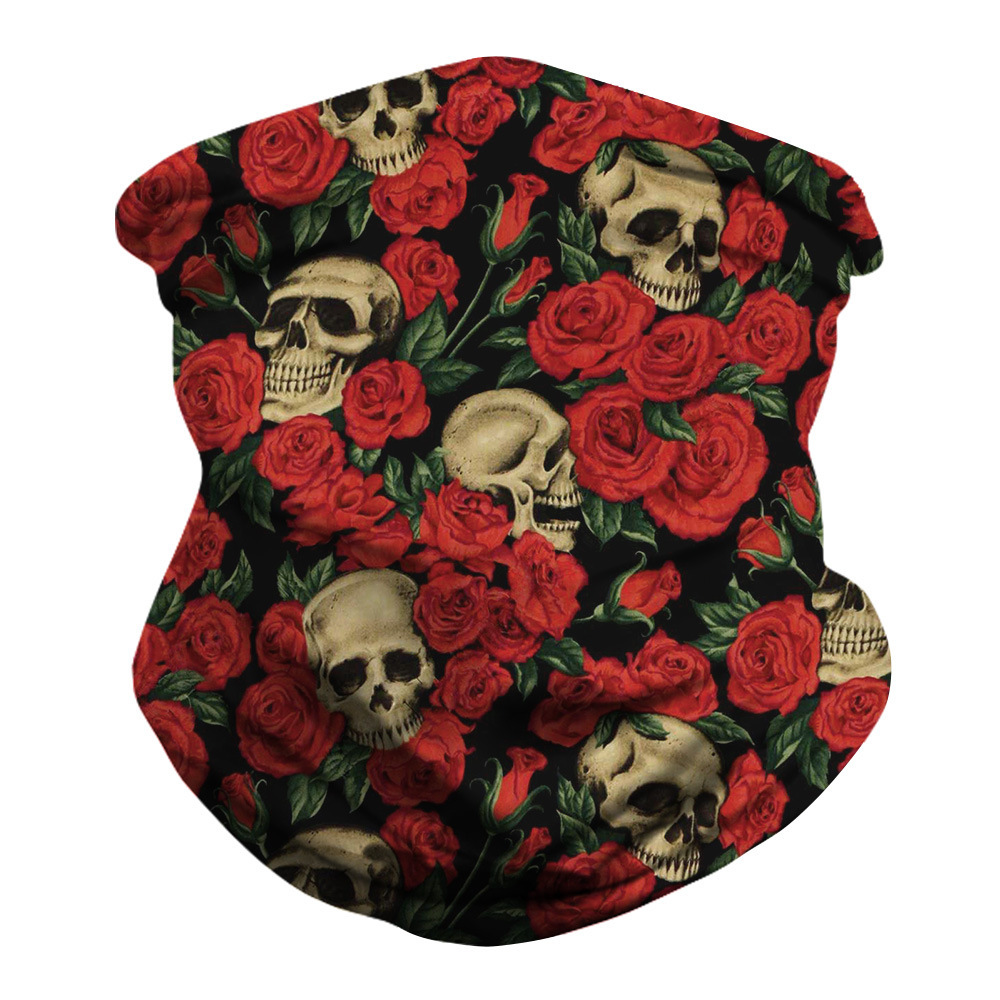 Amazon Flower Magic Face Towel Outdoor Sports Cycling Fishing Multi-Functional Scene Dustproof Ice Silk Bandana Mask