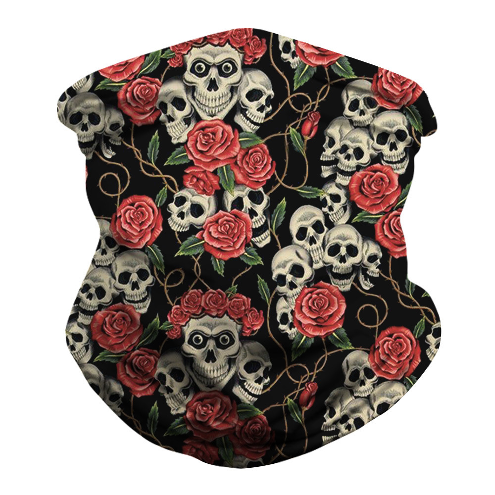 Amazon Flower Magic Face Towel Outdoor Sports Cycling Fishing Multi-Functional Scene Dustproof Ice Silk Bandana Mask