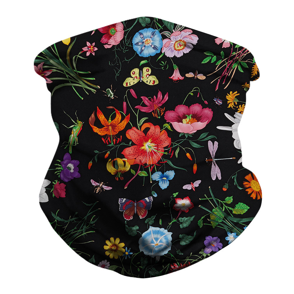 Amazon Flower Magic Face Towel Outdoor Sports Cycling Fishing Multi-Functional Scene Dustproof Ice Silk Bandana Mask