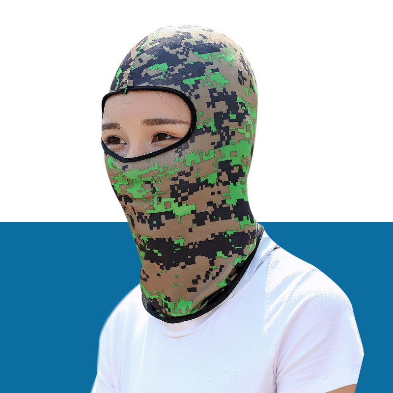 Summer Outdoor Sports Riding Hat Ice Silk Sunscreen Mask Bicycle Motorcycle Windproof Dustproof Mask Sleeve Cap