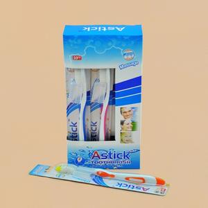 Foreign trade wholesale toothbrush Astick 616 # (12 / box) in the hair with plastic caps