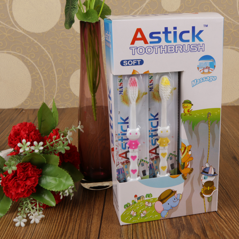 Children&#039;s toothbrush, elastic and soft toothbrush, Astick toothbrush.