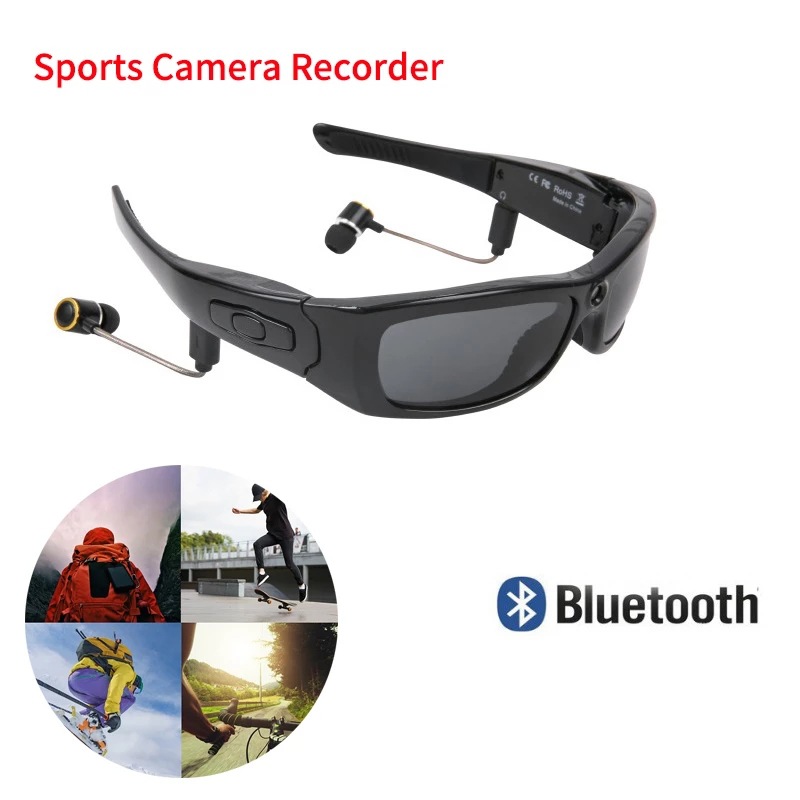 Camera Glasses Stereo Bluetooth Sunglasses Wide Angle 120 Degree 1080P HD Smart Digital Glasses