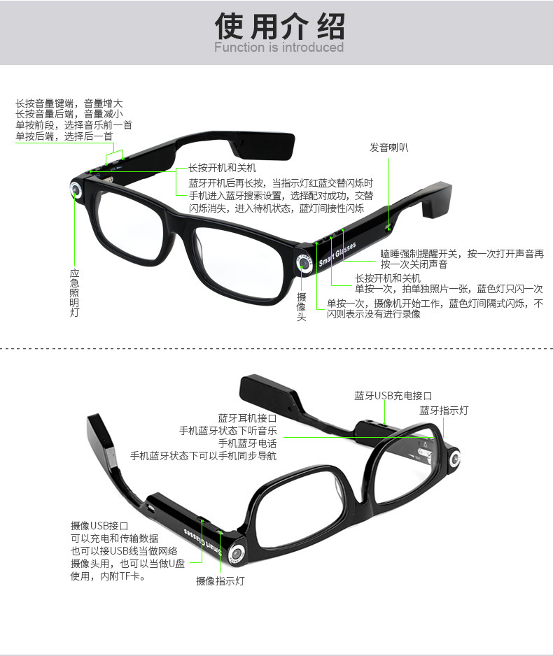 Camera Glasses/HD/Driving Record GPS Bluetooth Glasses/Smart Glasses Multi-Function Glasses Photo Eyes Camera Glasses/HD/Driving Record GPS Bluetooth Glasses/Smart Glasses Multi-Function Glasses Photo Eyes