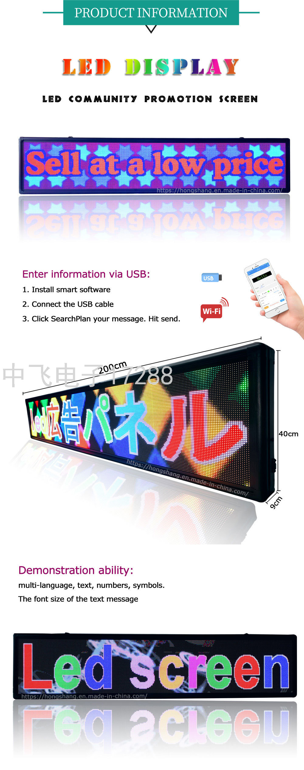 Professional Production of LED Billboard Activity LED Screen Display Signboard Foreign Trade Hot Selling LED Light Board