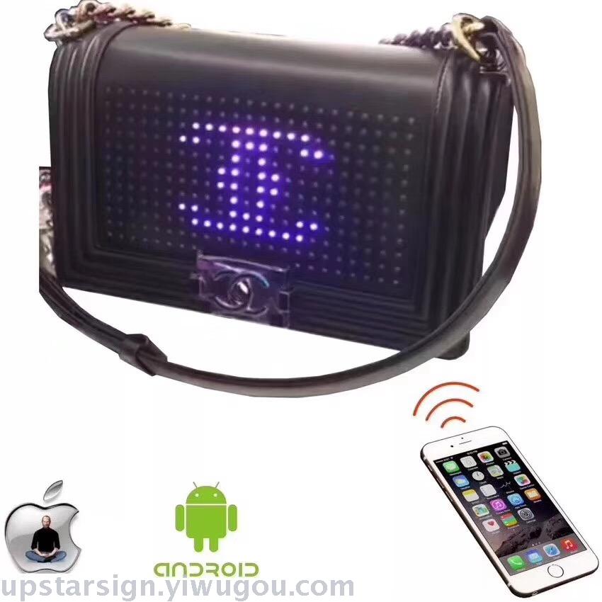 Bluetooth hat light LED screen hat screen clothing light screen DIY intelligent wear light box and bag