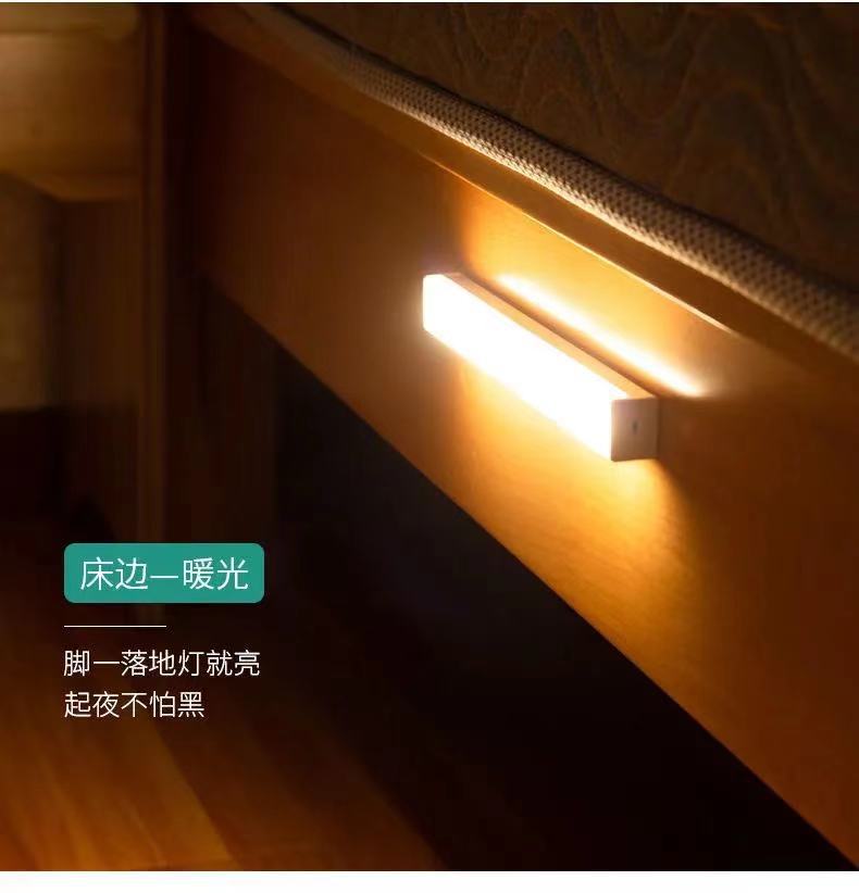 Body Induction Strip USB Charging Small Night Lamp Wardrobe Led Creative BedsideUse Student Learning Indoor Desk Lamp