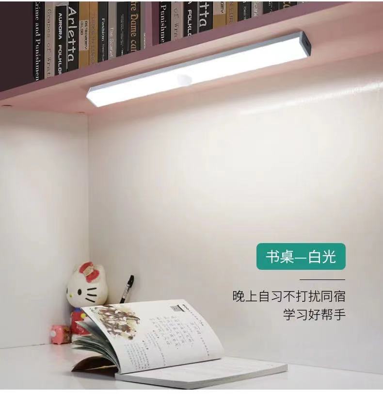 Body Induction Strip USB Charging Small Night Lamp Wardrobe Led Creative BedsideUse Student Learning Indoor Desk Lamp