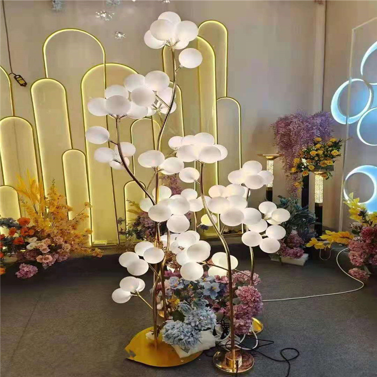 New Wedding Iron Plating Cotton Road Lead Lamp Wedding Props Decoration Stage Decoration Light