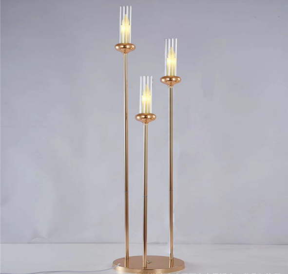 New Wedding Props Road Lead Iron Plating 9 Candles Candlestick Lamp Hotel Wedding Hall Layout Decoration Ornaments