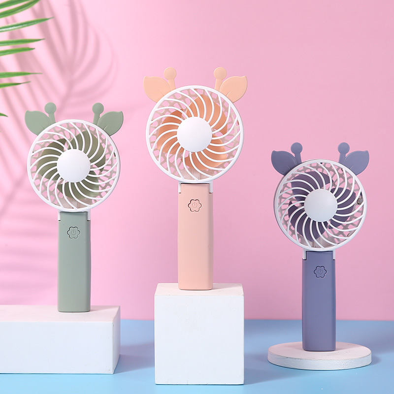 Portable Fan Summer USB Mini Folding Portable Electric Fan Desktop Cartoon Student Pocket Small Fan