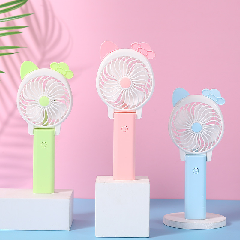 Portable Fan Summer USB Mini Folding Portable Electric Fan Desktop Cartoon Student Pocket Small Fan