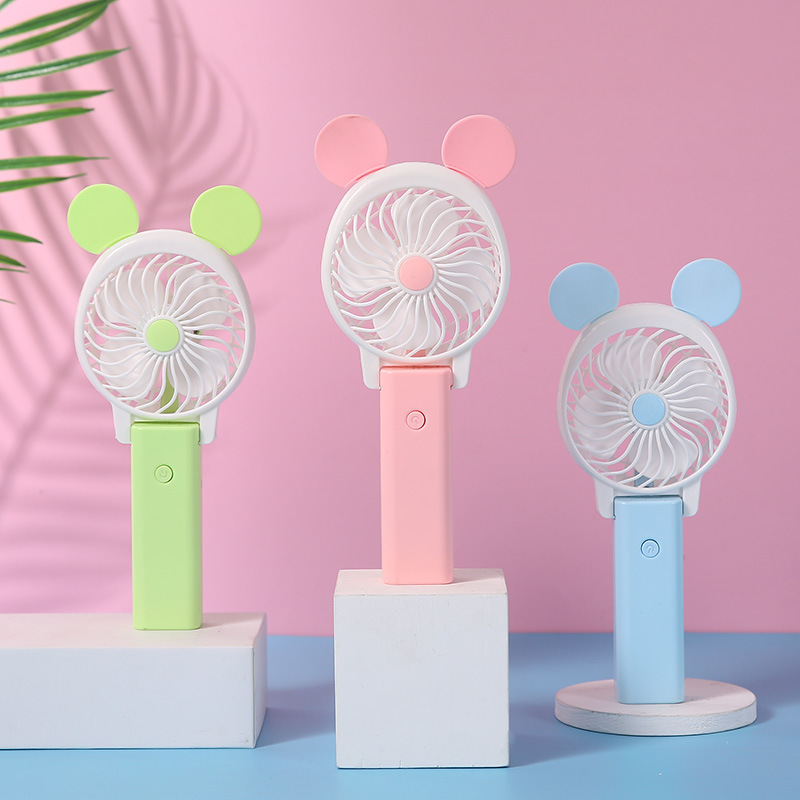 Portable Fan Summer USB Mini Folding Portable Electric Fan Desktop Cartoon Student Pocket Small Fan