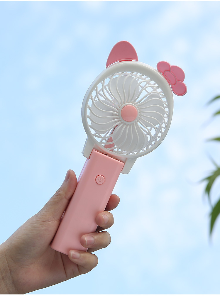Portable Fan Summer USB Mini Folding Portable Electric Fan Desktop Cartoon Student Pocket Small Fan