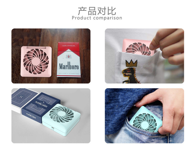 The New folding pocket fan usb charging mini handheld fan student portable mirror small fan manufacturer