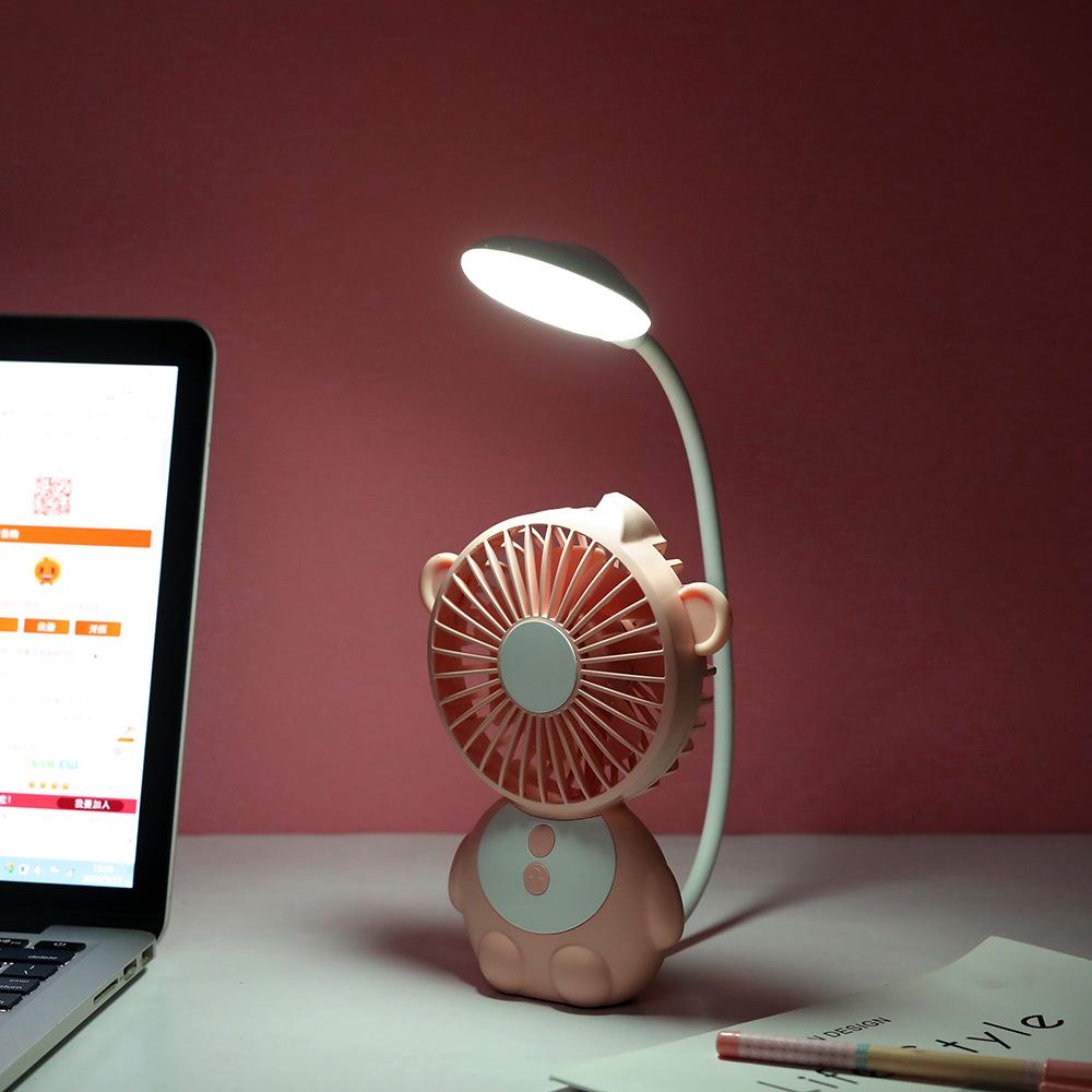 Multi-function monkey spirit desk lamp small fan USB charging mobile power mini handheld small fan Multi-function monkey spirit desk lamp small fan USB charging mobile power mini handheld small fan