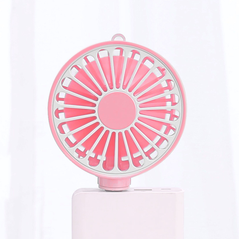 Zipper Mini Hand-held Small Fan, USB Charging Portable Small Fan